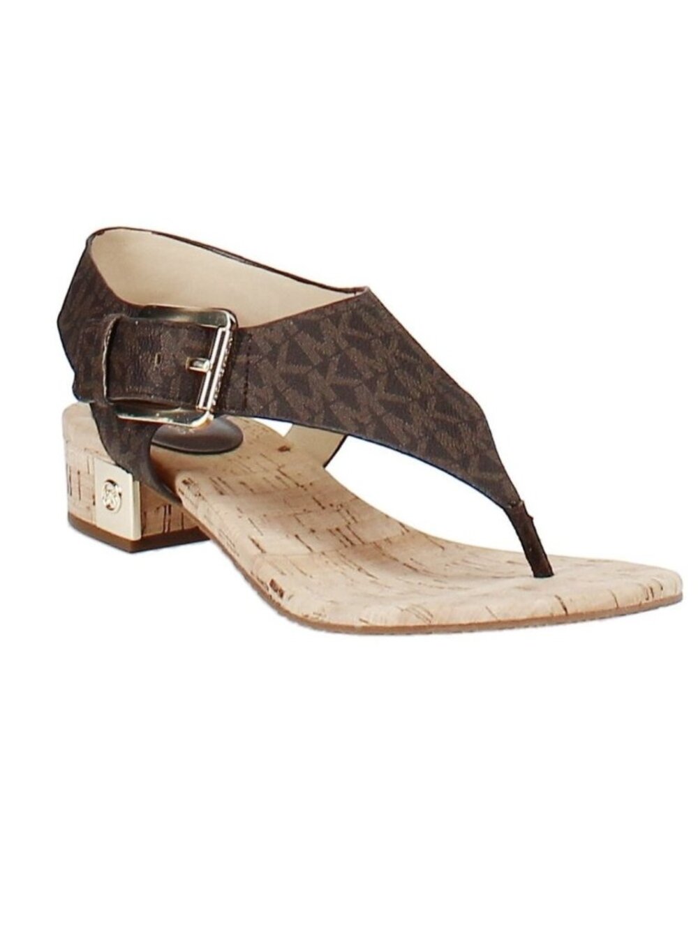 Michael Kors | London T-Strap Thong Sandals | Brown/Gold | Size 9.5